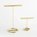 GobekUsa Golden Geometric Jewelry Display Rack - Desktop Storage & Home Decoration