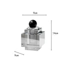 GobekUsa Geometric Crystal Storage Jar: Clear Cubic Square Container for Home Decoration