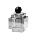 GobekUsa Clear Crystal Geometric Storage Jar - Cubic Square Transparent Jewelry Box
