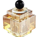 GobekUsa Clear Crystal Geometric Storage Jar - Cubic Square Transparent Jewelry Box