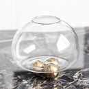 GobekUsa Geometric Golden Ball Glass Vase for Floral Arrangements and Home Decor