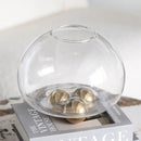GobekUsa Geometric Golden Ball Glass Vase for Floral Arrangements and Home Decor