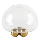 GobekUsa Geometric Golden Ball Glass Vase for Floral Arrangements and Home Decor