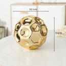 GobekUsa Geometric Golden Hollow Abstract Sphere Sculpture Decor for Home