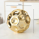 GobekUsa Geometric Golden Hollow Abstract Sphere Sculpture Decor for Home