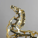 GobekUsa Golden Horse Metal Sculpture: Elegant Home Decor Figurine