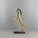GobekUsa Golden Horse Metal Sculpture: Elegant Home Decor Figurine