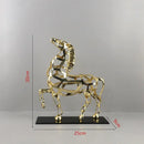 GobekUsa Golden Horse Metal Sculpture: Elegant Home Decor Figurine