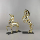 GobekUsa Golden Horse Metal Sculpture: Elegant Home Decor Figurine