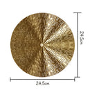 Geometric golden metal wall art set living room round decor by Decorbites
