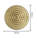 Geometric golden metal wall art set living room round decor by Decorbites
