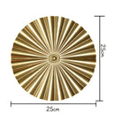 Geometric golden metal wall art set living room round decor by Decorbites