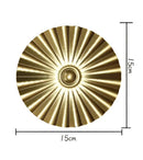 Geometric golden metal wall art set living room round decor by Decorbites