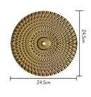 Geometric golden metal wall art set living room round decor by Decorbites