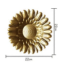 Geometric golden metal wall art set living room round decor by Decorbites