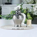GobekUsa Geometric Golden Porcelain Jar - Home Decor Vase & Storage Tank