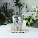 GobekUsa Geometric Golden Porcelain Jar - Home Decor Vase & Storage Tank