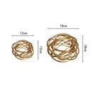 GobekUsa Geometric Golden Thread Metal Balls Decorative Figurines