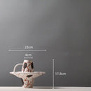 GobekUsa Geometric Graffiti Ceramic Vase with Handles for Home Decor and Floral Arrangements.