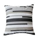 Geometric grey embroidered cotton pillow cover living room decor by Decorbites