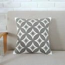 Geometric grey & pink cushion cover living room pillow case by Decorbites