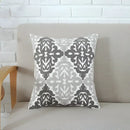 Geometric grey & pink cushion cover living room pillow case by Decorbites