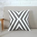 Geometric grey & pink cushion cover living room pillow case by Decorbites