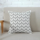 Geometric grey & pink cushion cover living room pillow case by Decorbites