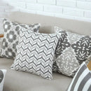 Geometric grey & pink cushion cover living room pillow case by Decorbites