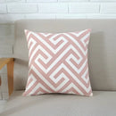 Geometric grey & pink cushion cover living room pillow case by Decorbites