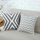 Geometric grey & pink cushion cover living room pillow case by Decorbites