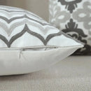 Geometric grey & pink cushion cover living room pillow case by Decorbites