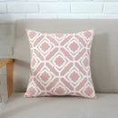 Geometric grey & pink cushion cover living room pillow case by Decorbites