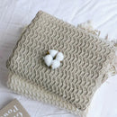 GobekUsa Geometric Knit Sofa Blanket with Tassel - Dust-Proof Bedspread and Leisure Throw