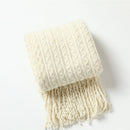 GobekUsa Geometric Knit Sofa Blanket with Tassels