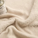 GobekUsa Knitted Mustard Blue Tassel Cushion Cover for Home Sofa Bed Decor