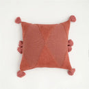 GobekUsa Knitted Mustard Blue Tassel Cushion Cover for Home Sofa Bed Decor