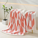 GobekUsa Geometric Lamb Wool Blanket: Soft Multi-Purpose Sofa Cover for Autumn Winter
