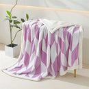 GobekUsa Geometric Lamb Wool Blanket: Soft Multi-Purpose Sofa Cover for Autumn Winter