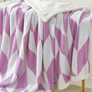 GobekUsa Geometric Lamb Wool Blanket: Soft Multi-Purpose Sofa Cover for Autumn Winter
