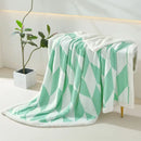 GobekUsa Geometric Lamb Wool Blanket: Soft Multi-Purpose Sofa Cover for Autumn Winter