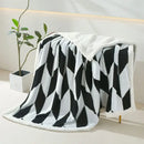 GobekUsa Geometric Lamb Wool Blanket: Soft Multi-Purpose Sofa Cover for Autumn Winter
