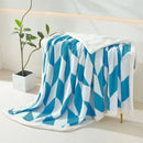 GobekUsa Geometric Lamb Wool Blanket: Soft Multi-Purpose Sofa Cover for Autumn Winter