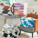 GobekUsa Geometric Lamb Wool Blanket: Soft Multi-Purpose Sofa Cover for Autumn Winter