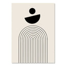 GobekUsa Geometric Leaf Rainbow Boho Canvas Wall Art