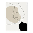 GobekUsa Geometric Leaf Rainbow Boho Canvas Wall Art