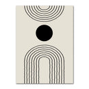 GobekUsa Geometric Leaf Rainbow Boho Canvas Wall Art