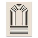 GobekUsa Geometric Leaf Rainbow Boho Canvas Wall Art