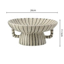 GobekUsa Geometric Line Ceramic Vase Flowerpot Tray Home Decor Accessory