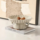 GobekUsa Geometric Line Ceramic Vase Flowerpot Tray Home Decor Accessory